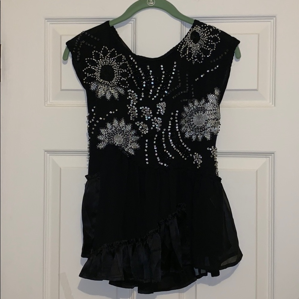 Nanette Lepore Stellina Beaded Top